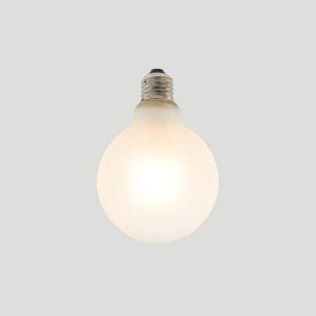 AHUJA INTERNATIONAL G95 Milky Bulb, Globe Bulb, Warm White,7W, E27 Bas