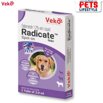 Veko Radicate Spot-On for Large Dogs (20.1 – 40 kg) – 2 ml (240 mg Sel