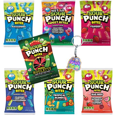 Amazon.com : Snack Hut Presents Sour Punch Bites, Sour Punch Candy ...