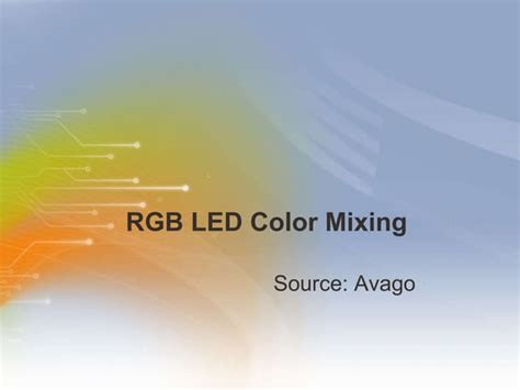 Image result for RGB LED Color Mixing