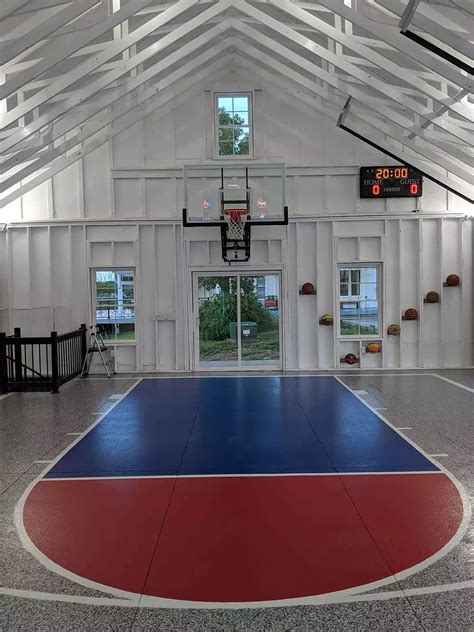 Garage Indoor Basketball Court Indoor Basketball Court SportProsUSA