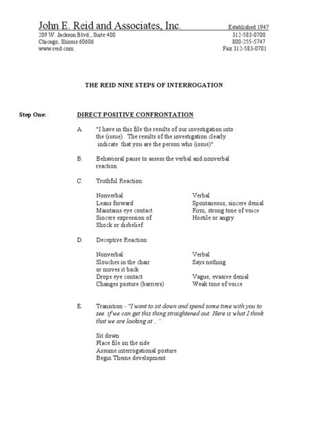 Image result for The 9 Step Interrogation Method