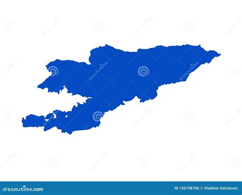 Kyrgyzstan Map - Kyrgyz Republic or Kirghizia Stock Vector ...