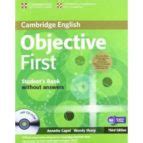OBJECTIVE FIRST FOR SCHOOLS PACK WITHOUT ANSWERS (STUDENT S BOOK WITH ...