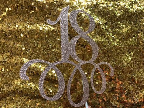 18th Birthday Cake Topper 18 Birthday Cake Topper- Rose Gold Glitter ...