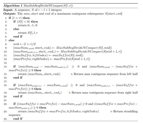 Largest Sum of Contiguous Subarray Divide and Conquer 的图像结果