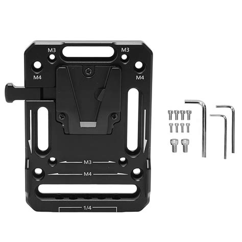 V Mount Battery Plate, V Lock Mount Battery Plate, 1/4in Hole, 3/8in ...