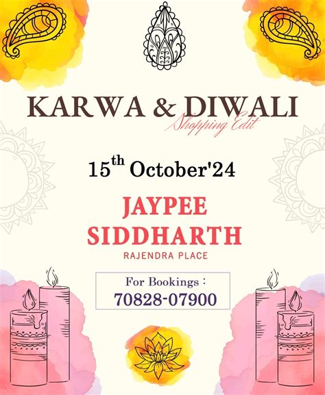 Karwa & Diwali Shopping Fest At Hotel Jaypee Siddharth, Rajendra Place ...