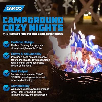 Camco 58041 Portable Campfire Outdoor Propane Heater India | Ubuy