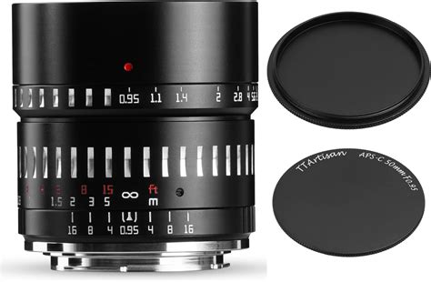 TTArtisan 50mm F0.95 APS-C Large Aperture Portrait Prime Lens for Canon ...