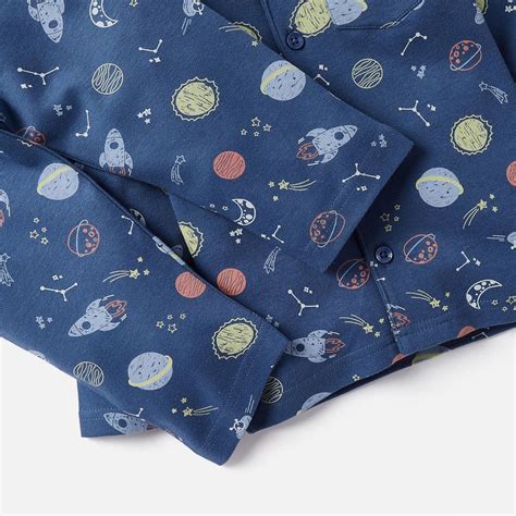 Buy Juniors Space Print Long Sleeves Shirt and Pyjama Set from Juniors ...