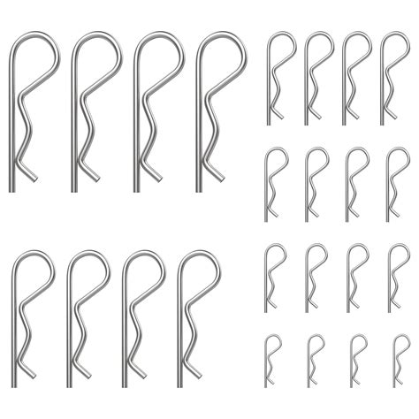Cotter Pin Spring Fastener Assortment Kit, SDTC Tech 24 PCS R Clips ...