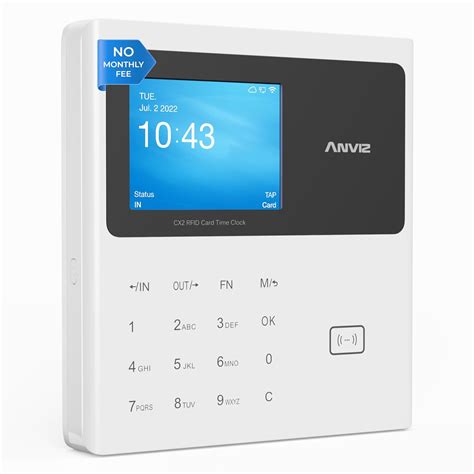 Buy ANVIZ Time Clocks for Employees Small Business - CX2 Lite Clock in ...