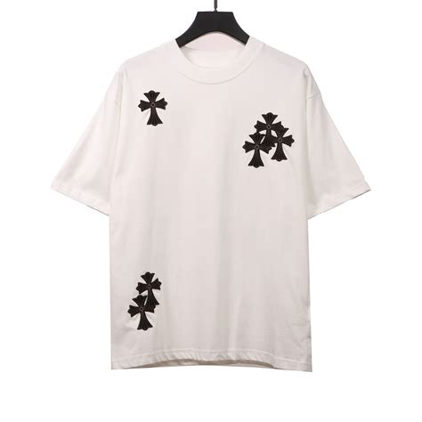 best cheap fake Chrome Hearts cross embroidery horseshoe patch T-Shirts ...