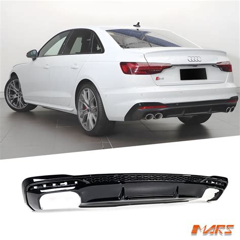 for AUDI B9 S4 & A4 S-line 2020-2024 Black Bumper Bar diffuser Bodykit – Mars Performance
