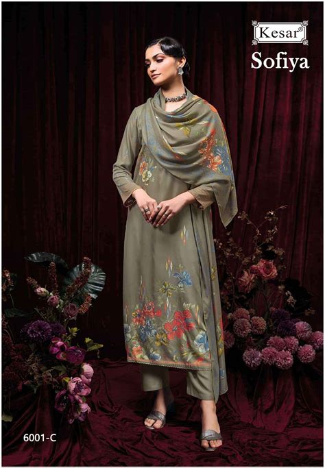 Karachi Prints Kesar Sofiya 6001 Winter Collection Ladies Suit Catalog Wholesalers