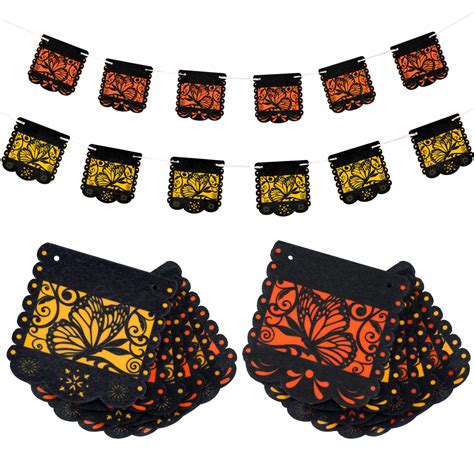 Small Dia De Los Muertos Banner Mexican Monarch Butterfly Banners ...