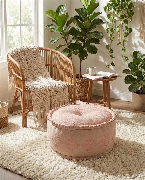 Brown Gypsy Geometric Ottoman pouf – eyesofgypsy