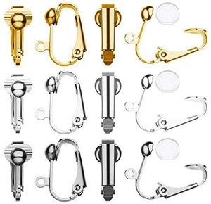 Tatuo 30 Sets Clip-on Earring Converters Non-pierced Earring Findings ...