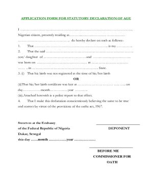 Fillable Online STATUTORY DECLARATION OF AGE FORM.docx Fax Email Print ...