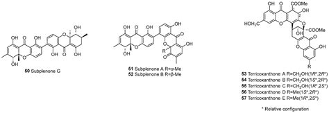 Xanthone Dimers in Angiosperms, Fungi, Lichens: Comprehensive Review of ...
