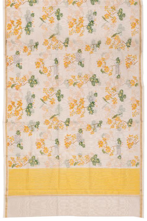 Yellow Chanderi Silk Cotton 2 pc Salwar Suit Material 10071077