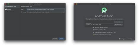 Android Studio Import From GitHub 的图像结果