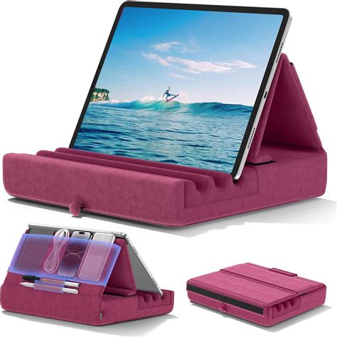 Amazon.com: KDD Tablet Pillow Holder, Foldable iPad Stand for Lap, Bed ...