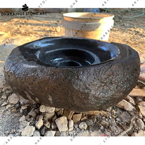 Hand Carved Natural Stone Basin River Stone Wash Basin – Dharajyot ...