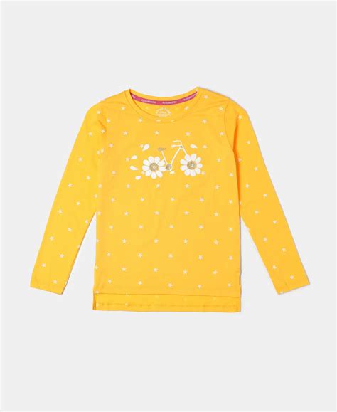 Buy Girl's Super Combed Cotton Printed Full Sleeve T-Shirt - Spectra ...