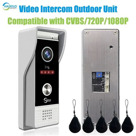 Metal Doorbell Video Intercom Outdoor Unit Compatible CVBS/720P/1080P ...