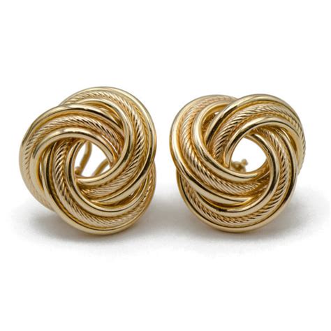 Triple Knot Gold Earrings at Sammy Parra blog