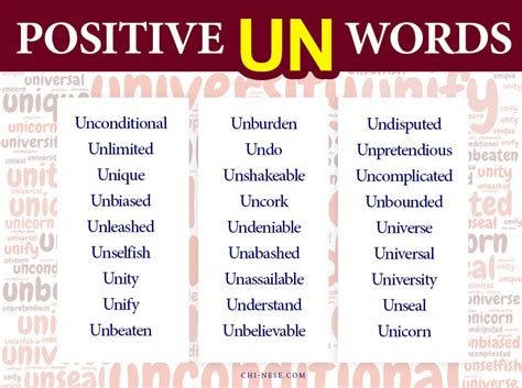 100+ Positive Words That Start With Un (With Meanings)