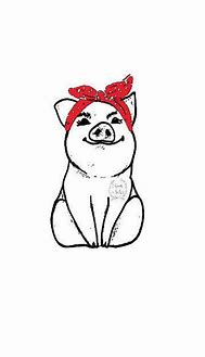 Image result for Pig with Bandana SVG Free