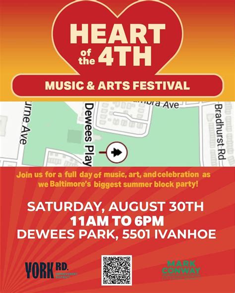 Heart of the 4th Music & Arts Festival 🎶🎨, Dewees Park, Baltimore, 30 ...