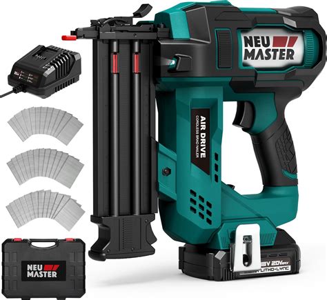 Electric Nail Gun, LINKNAL Cordless Brad Nailer Battery Powered,18 ...