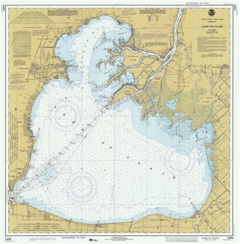 Lake Saint Clair Map 1977 Nautical Chart Print - Etsy India