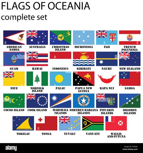 Flags of Oceania Stock Photo - Alamy