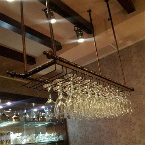 Elegant And Useful Hanging Wine Glass Rack | Hanging wine glass rack ...