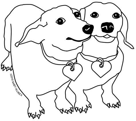 Weenie Dog Coloring Pages at GetColorings.com | Free printable ...