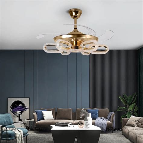 Crystal Wormhole Chandelier Ceiling Fan with Remote Control – Harold ...
