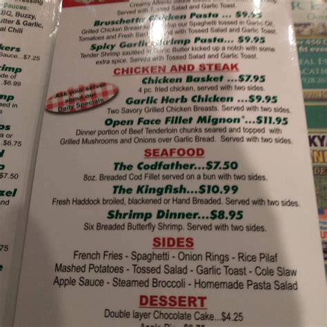 Bud Murphy's Menu