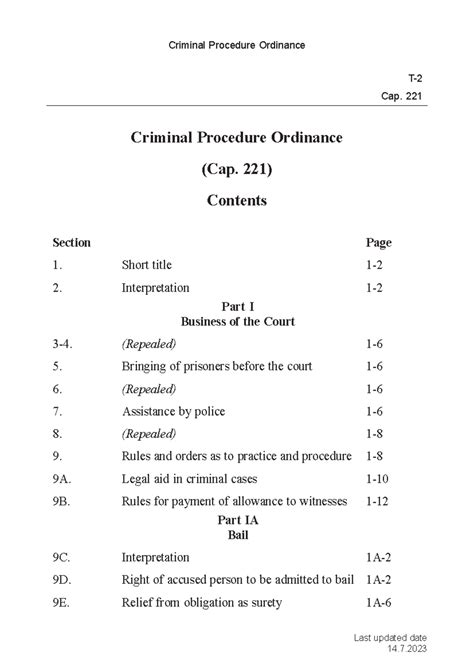Criminal Procedure Ordinance
