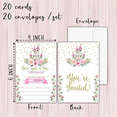 KFNER Royal Princess Birthday Invitations, Once Upon A India | Ubuy