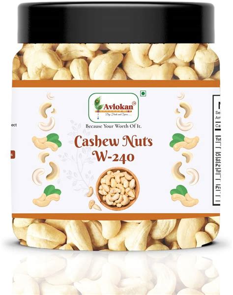 Avlokan Natural Premium Cashew Nuts W240 (Kaju) Cashews Price in India ...