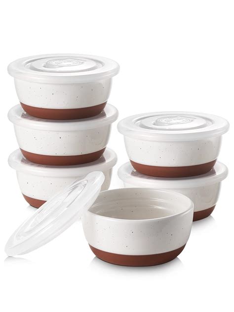 DOWAN 6 oz Ramekins with Lids Oven Safe for Creme Brulee Souffle ...
