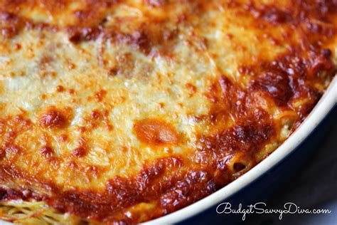 Cheesy Spaghetti Bake Recipe - Budget Savvy Diva