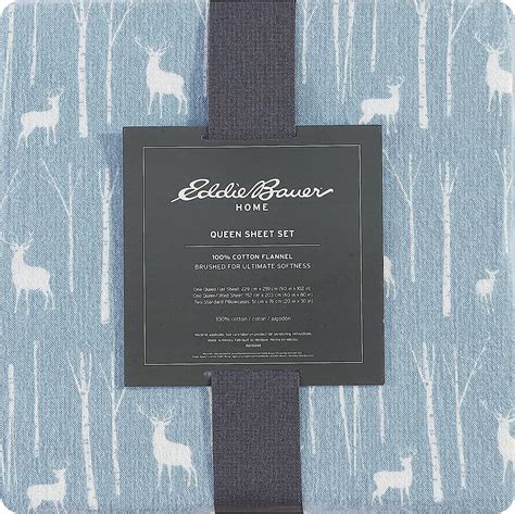 Buy Eddie Bauer - King Sheets, Cotton Flannel Bedding Set, Brushed For ...