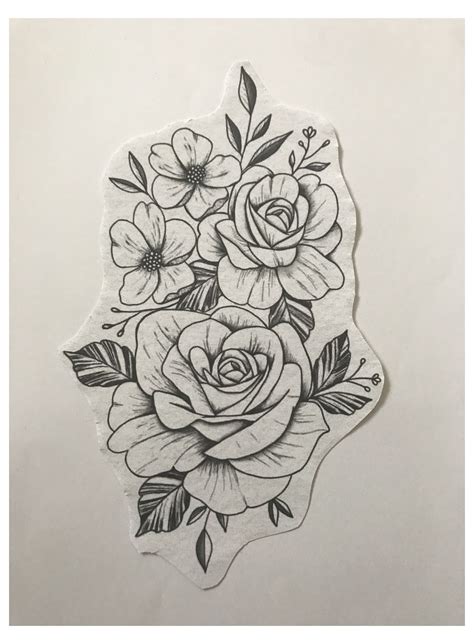 Black Rose Tattoo Stencil - Forearm Tattoo Ideas