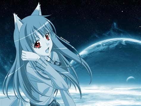 Anime Girl With Wolf
